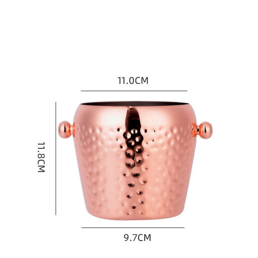 Fantasy Ice Bucket Bar Eared Round Champagne Bucket Ice Beer Rose Gold Ice Red Wine Barrel 1 Liter Pendant Rose Gold