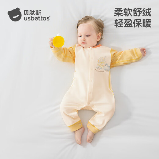 贝肽斯婴儿衣服秋冬款宝宝连体衣新生婴幼儿哈衣打底舒绒棉睡衣