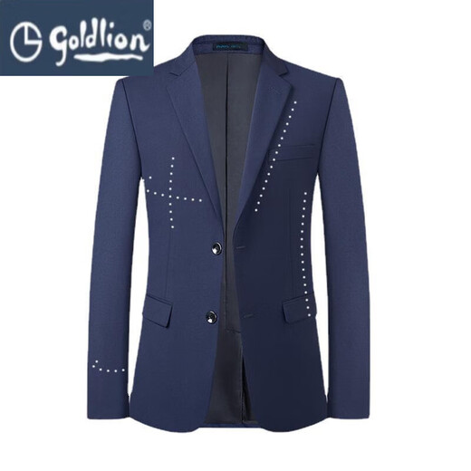 GOLDLION G+Goldlion Business Formal Suit Men's and Women's Same Style Professional Wear Spring and Autumn Slim Black Suit Work Wear Suit (Male) Black Suit+Trousers S