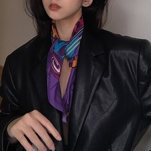 West Coast hip-hop street dance scarf small square scarf for women and men trendy brand American turban street headband retro Japanese scarf yellow