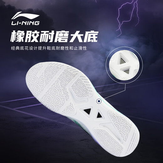 Li Ning Thunder NEW | Shock-absorbing badminton professional shoes for men and women, lightweight, high-rebound, wear-resistant and stable sports shoes, authentic