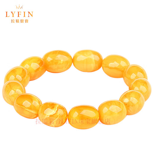 Layun Feiyin collection-grade natural old beeswax bracelet 7A presbyopic wax amber bracelet date bead single circle men's and women's Buddhist bead bracelet 10-11mm+ suitable for girls (selected delivery)