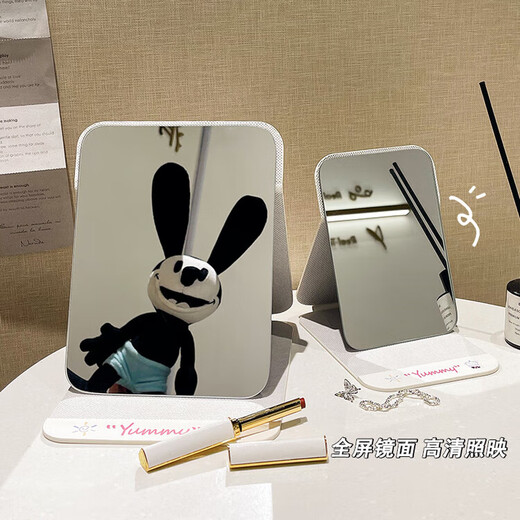 Симпатичное складное зеркало, столешница, подставка для студенческого общежития, женское дорожное портативное платье, домашний макияж, маленький размер - Blue Cat Dance, оригинальный дизайн