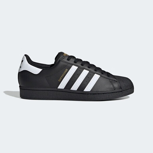 Adidas (adidas) casual shoes for men and women for autumn and winter new clover sports shoes shell toe low-top sneakers EG4959 EG4959 black gold label size too large 36.5