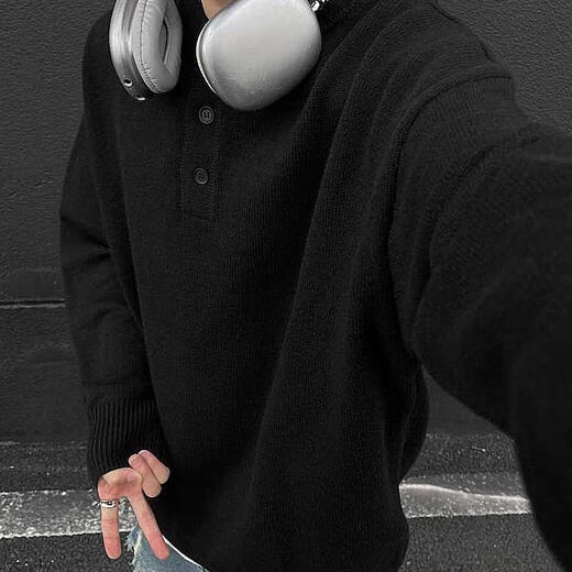 Camel Yangma recommends gray American Henry collar woolen men's style lazy style bottoming sweater cleanfit light gray _ Henry collar new upgraded version M _ 90-115Jin Jin equals 0.5 kg