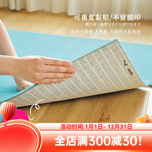 TOLI日本东理拼接地毯客厅ins卧室防滑自吸免胶无痕1cm厚40*40cm AK3501