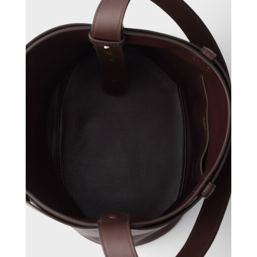 PRADA women's heather calfskin letter logo handbag 1BE085_2CY9_F0NBL_V_SBO 1BE085_2CY9_F0NBL_V_SBO