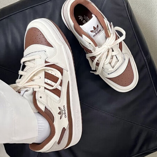 Adidas clover men's shoes 2025 autumn and winter new sports casual shoes retro fashion wear-resistant breathable low-top sneakers IG3900/off-white/dark brown/light brown 39 (inner length 240mm)