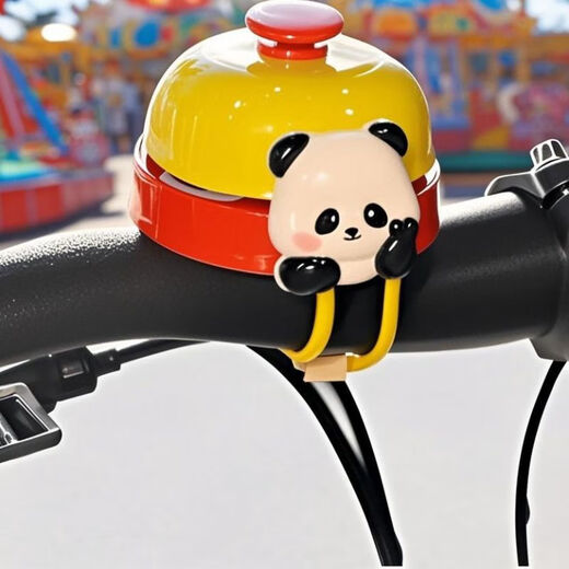 Midelei Fahrradklingel für Kinder, Mountainbike, niedlicher Cartoon, Internet, Promi, Balance, Auto, Roller, Radfahrer, drückt super laute Hupe, rosa Fahrradklingel + umgekehrter Bär