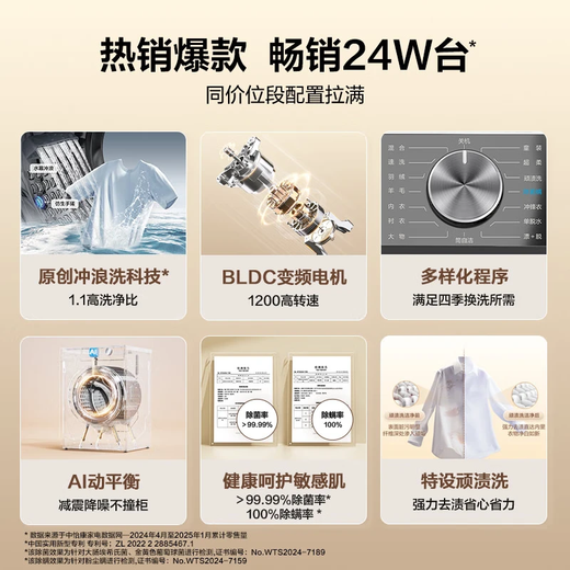 Haier (Haier) drum washing machine fully automatic 10 kg MATE29S similar model first-class energy efficiency lazy ultra-thin household large capacity MAX29S home appliances national subsidy 20% trade-in ultra-thin body