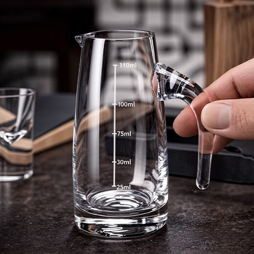 CLITON white wine cup wine dispenser 100ml wine set set of two or two cups wine jug spirit glass storage rack (gift box) bullet cup 10 + wine jug 10 + cup holder