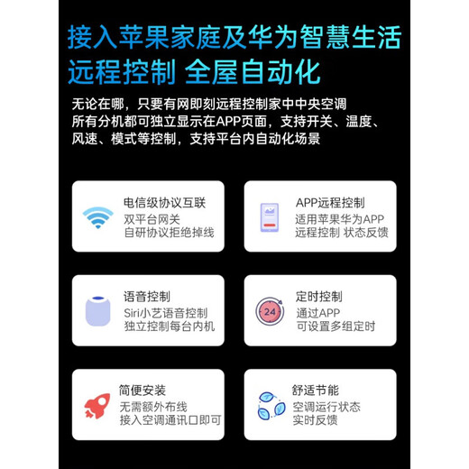 VRF central air conditioning controller smart panel thermostat gateway Apple homekit suitable for Huawei hilink dual platform air conditioning gateway PRO-Hitachi