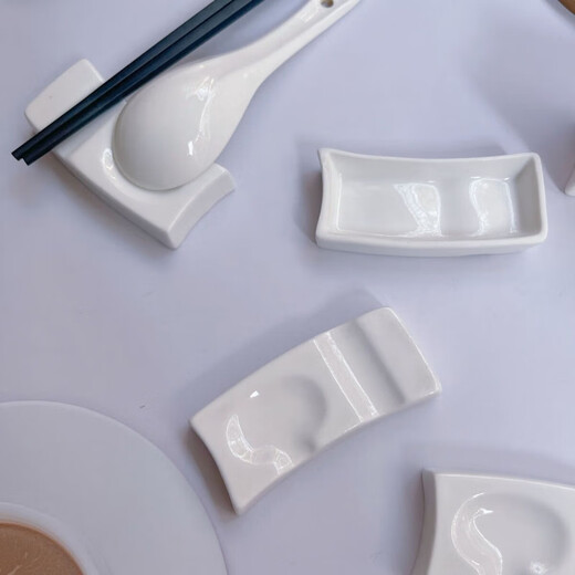 Qinkai hotel special ceramic chopstick holder chopstick holder chopstick holder small chopstick holder chopstick holder Japanese style 5 meniscus chopstick holder