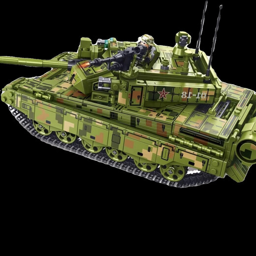 Jiaai boy force assembled tank car model children's military primary school students puzzle toy high gift remote control version Dongfeng 21 missile vehicle_mechanical linkage_dynamic version