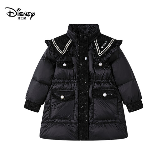 Disney Children's Down Jacket Girls Autumn and Winter New 2026 Baby Jacket Mid-Length Duck Down Light Thin Down Jacket Children's Clothing