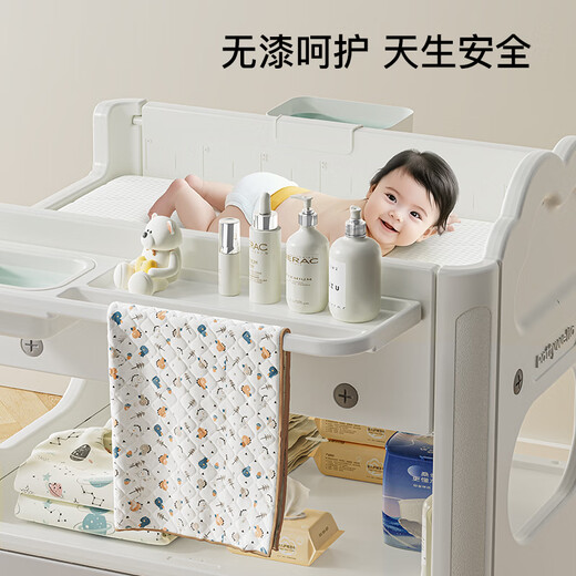 婴儿尿布台宝宝洗澡护理台新生儿换尿布台婴儿床二合一 置物款尿布台+乳胶垫