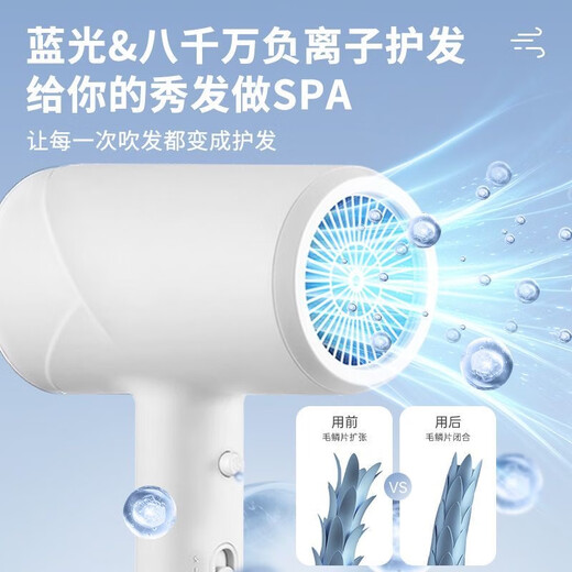 CONFU hair dryer household high wind 1800W high power barber shop dedicated smart constant temperature hair dryer portable styling hair dryer holiday gift 3143 3139 negative ion hair care 1800W Yunbai