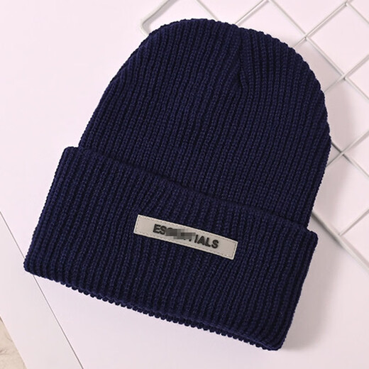 Korean style knitted woolen hat for female students with large head circumference embroidered hat for men winter warm ear protection cold hat wholesale color mixed hair one size