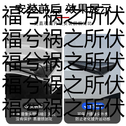 CLCEY is suitable for the new version of Tesla Model 3Y side camera cover, fender protection and exterior modification accessories. The new Y side cover + rearview mirror cover bright carbon