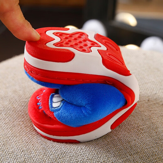 Paw Patrol (PAW PATROL) Children's Cotton Slippers for Boys Autumn and Winter Warm and Non-Slip Indoor Home Furry Slippers for Boys and Girls 1807 Paw Patrol Blue Archie 19 190 Inner Length 17.5cm
