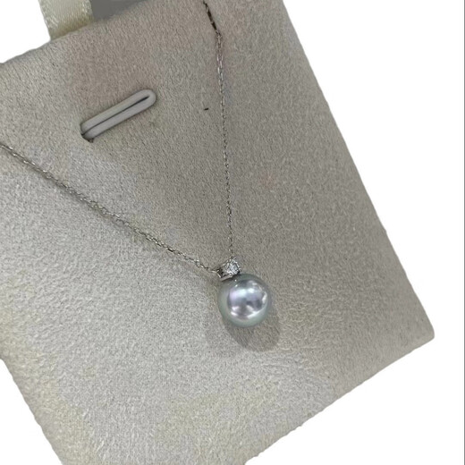 Ai Yunlai 8-9mm sea water true hemp pendant perfect round strong light S925 silver princess single pearl necklace high-end fashion 8-9mm