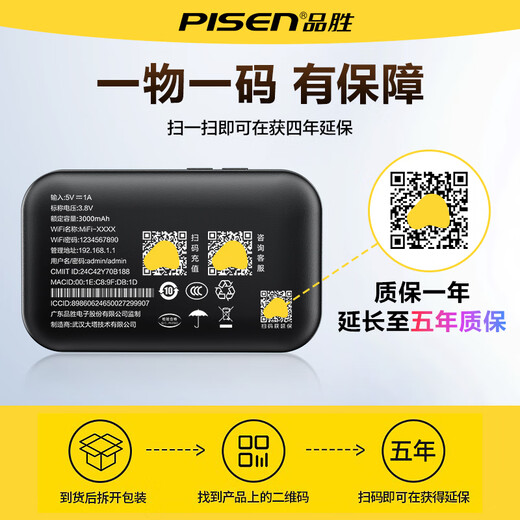 Pinsheng red inalámbrica móvil wifi portátil modelo 2025 ilimitado tráfico general nacional de 5 ghz sin tarjeta wi-fi6 de alta velocidad telecomunicaciones de tres redes y Unicom Pinsheng S3-M (WiFi6 + tres canales) exclusivo