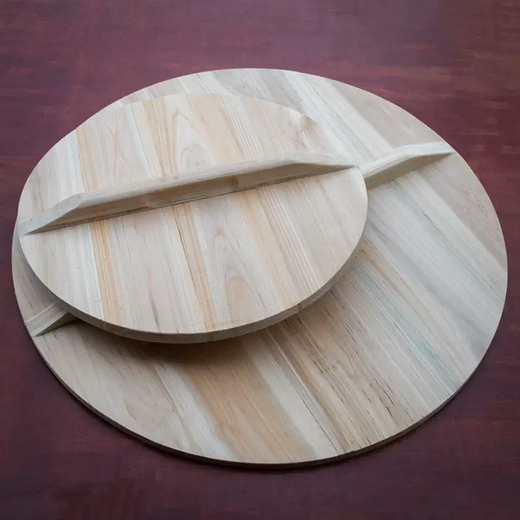 Yusenyi handmade fir pot lid for steaming rice, wooden barrel lid for cooking, iron pot lid, household old-fashioned solid wood pot lid, wooden lid, straight edge 70cm