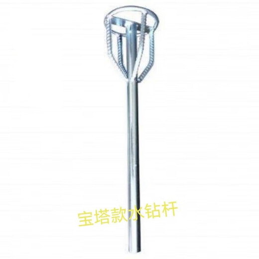Shantou Lincun rhinestone mixing rod ash stirring rod putty powder paint coating chemical ash stirring rod electric hammer electric drill adapter double mountain threaded rhinestone rod length 50Cm
