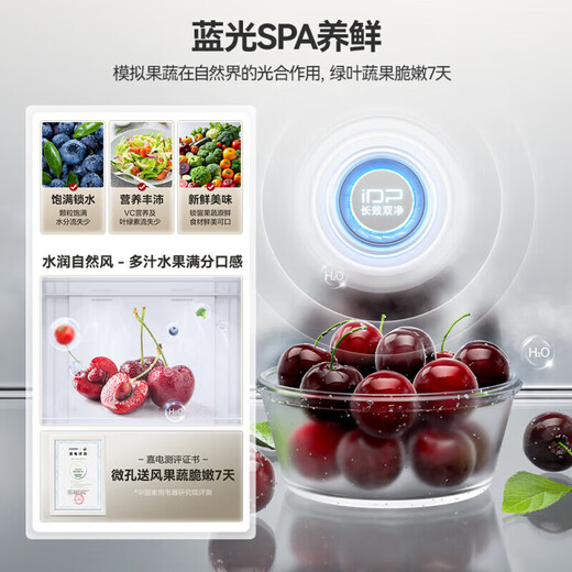 Rongsheng 503pro zero-embedded cross double-open four-door IDP active sterilization extremely fast odor clean ultra-thin refrigerator household first-class energy efficiency variable frequency air-cooled frost-free refrigerator subsidy BCD-503WD15FPQLA white