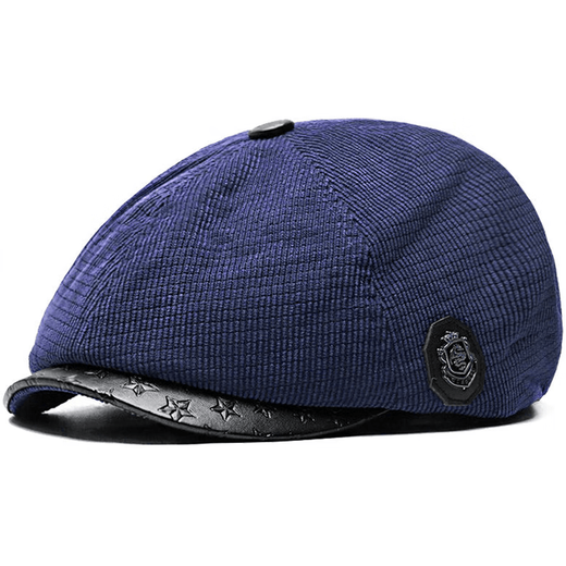 Yunqiang newsboy hat men's retro corduroy newsboy hat men's autumn and winter British versatile painter's octagonal hat plus velvet to keep warm, light gray, one size fits all, suitable for head sizes 57-59