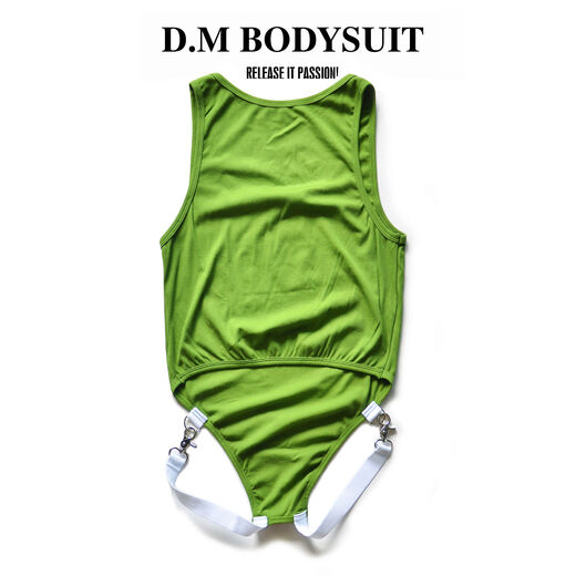 Men's jumpsuit sexy personalized thong double butt buckle tight shapewear sexy modal muscle cream M weight 100-115Jin Jin is equal to 0.5 kg