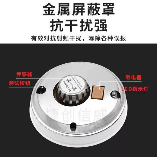 Wired networked home ion smoke detection alarm factory fire high sensitive fire smoke sensor ion smoke detector