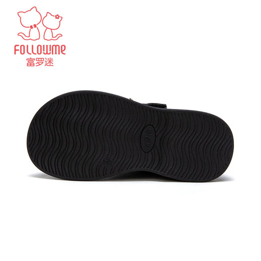 Fuluo Mi Girls' Leather Boots Winter Sweet and Fashionable Versatile Princess Boots Little Girls' Velvet Warm Cotton Shoes Black 32