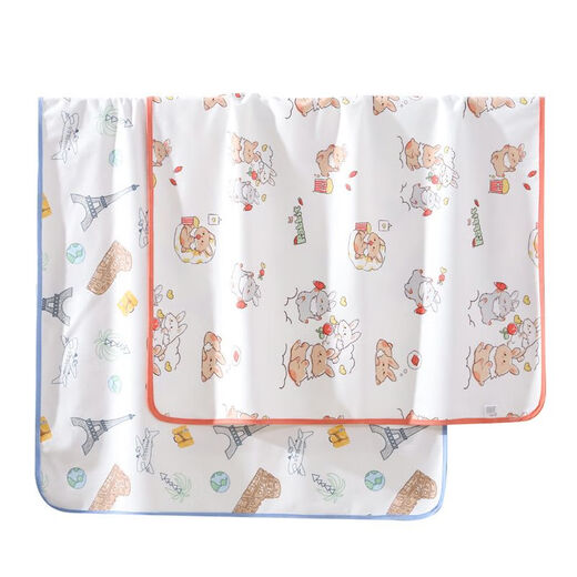 Diaper pad, waterproof baby diaper, newborn large bed, anti-leak, 100% cotton, machine washable, reusable for children in all seasons, 65*80cm Leisure Rabbit Time