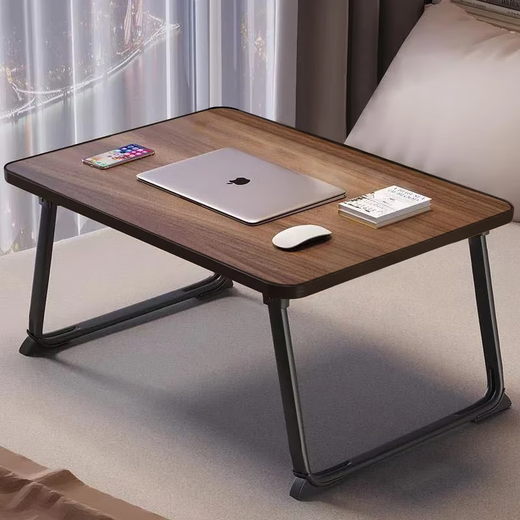 Zhuobo bed computer table desk bed table folding table study table CZ07 walnut color 60*40cm