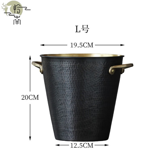 Kaooseen Japan imported quality ice bucket bar high-looking light luxury pure copper red wine barrel beer barrel home wine cabinet ornaments copper ice bucket L (recommended)