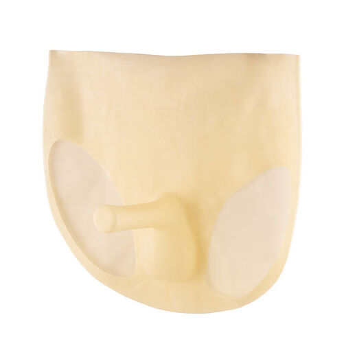 Men's transparent latex underwear sexy belt cover Yiyang pants men's tight briefs one-piece safety pants 4009 4008 flesh-colored thong one-size-fits-all