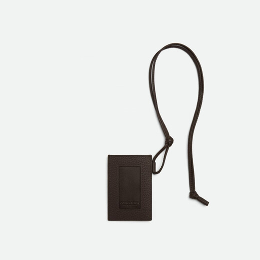 Bottega Veneta BV Valentine's Day gift Intrecciato woven ID card holder for lovers, chocolate brown, one size fits all