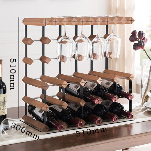 Cat Wine Rack Solid Wood Wine Glass Rack Ornament Wine Red Wine Upside Down Light Luxury Household Red Wine Rack Storage Rack Goblet Rack 5X5 Grid 300mm Depth (Sapele Wood)