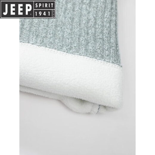 JEEP SPIRIT Jeep one-piece velvet plus velvet thickened sweater men's winter Henry neck round neck pullover sweater solid color top light gray one-piece velvet XL weight range 95-120Jin Jin is equal to 0.5 kg