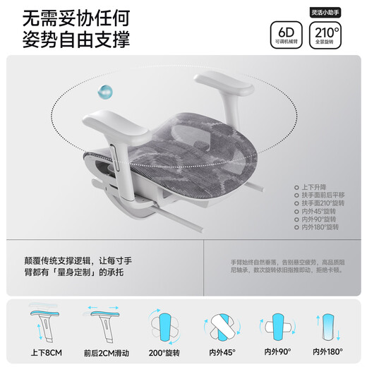 Yipinhui Ergonomic Chair Waist Support Gaming Chair Computer Chair Home Comfortable Sedentary Study Chair Reclining Office Seat Extreme White - Adaptive Lumbar Backrest No Footrest | Nylon Feet | 165 Reclining 155-180 Degrees (Inclusive)