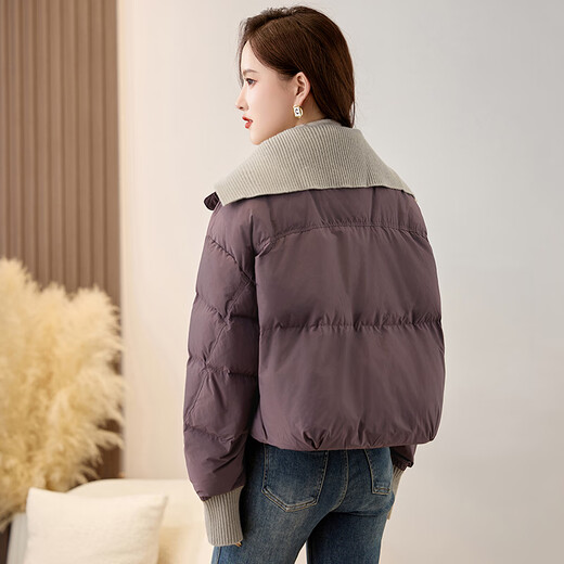LISM shopping mall same style high-end down jacket fake two pieces super good-looking down jacket women's short style for small people Khaki M