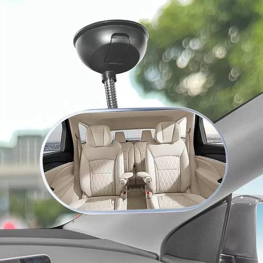 Erdong suction cup type in-car baby observation car rear rear view mirror wide-angle tricycle reversing mirror reflective auxiliary suction cup type metal hose oval 1 piece