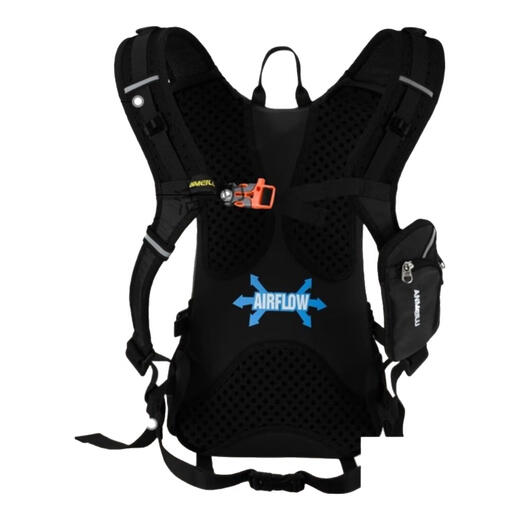 GPHF Japan Backpack 18L Outdoor Cycling Hiking Mountaineering Bag Men's Mountain Climbing Sports Travel Lightweight Backpack Women Pure Black 7-inch Mobile Phone Bag Scientific Pressure Division Lightweight Carrying 18L Single Backpack (Rain Cover Included)