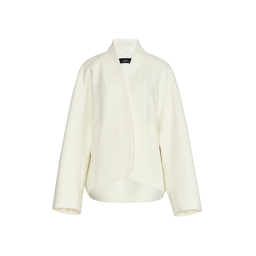 AUM Easy Suit 2025 Winter New Women's Clothing Temperament Wool Cotton Light Texture Knitted Jacket Trousers Half Skirt White Jacket S