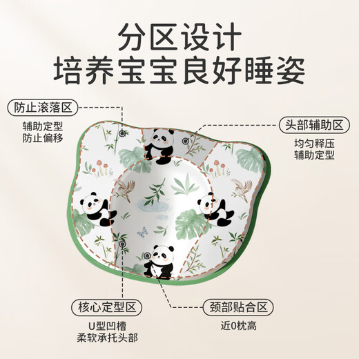 Ipoosi baby shaping pillow newborn baby 0-3-6 months and above auxiliary head tilt breathable silicone pillow for all seasons