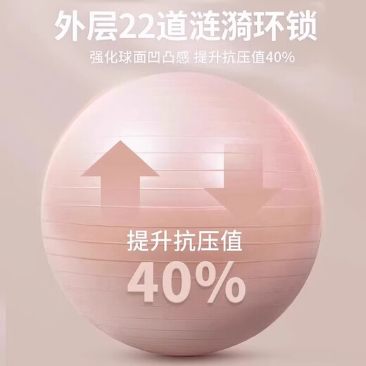 Thickened explosion-proof yoga ball, special midwifery training for pregnant women, children's sensory training, fitness balance ball, Pilates ball, pink explosion-proof yoga ball, comes with pump + plug remover + valve plug 55cm