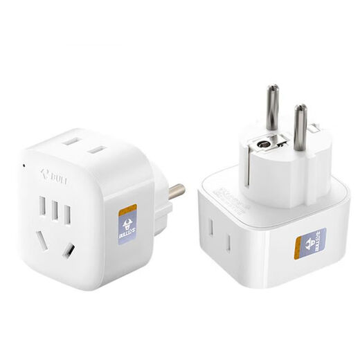 Bull converter GN-L01G German standard conversion national standard socket European standard plug Germany France South Korea Russia Bull gray GN-905G German standard one to one