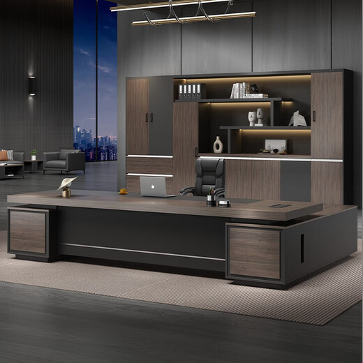 Boss desk and chair desk, simple and modern chairman's office, atmospheric desk, president desk, manager desk, supervisor desk, 1.6 meter boss desk + single side cabinet, high quality