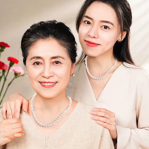 CHINA GOLD Freshwater Pearl Necklace Mother's Style Natural Sweater Chain Birthday Gift for Mother-in-Law Practical Mother's Day Cherish Pearl Necklace Today/Next Day Delivery